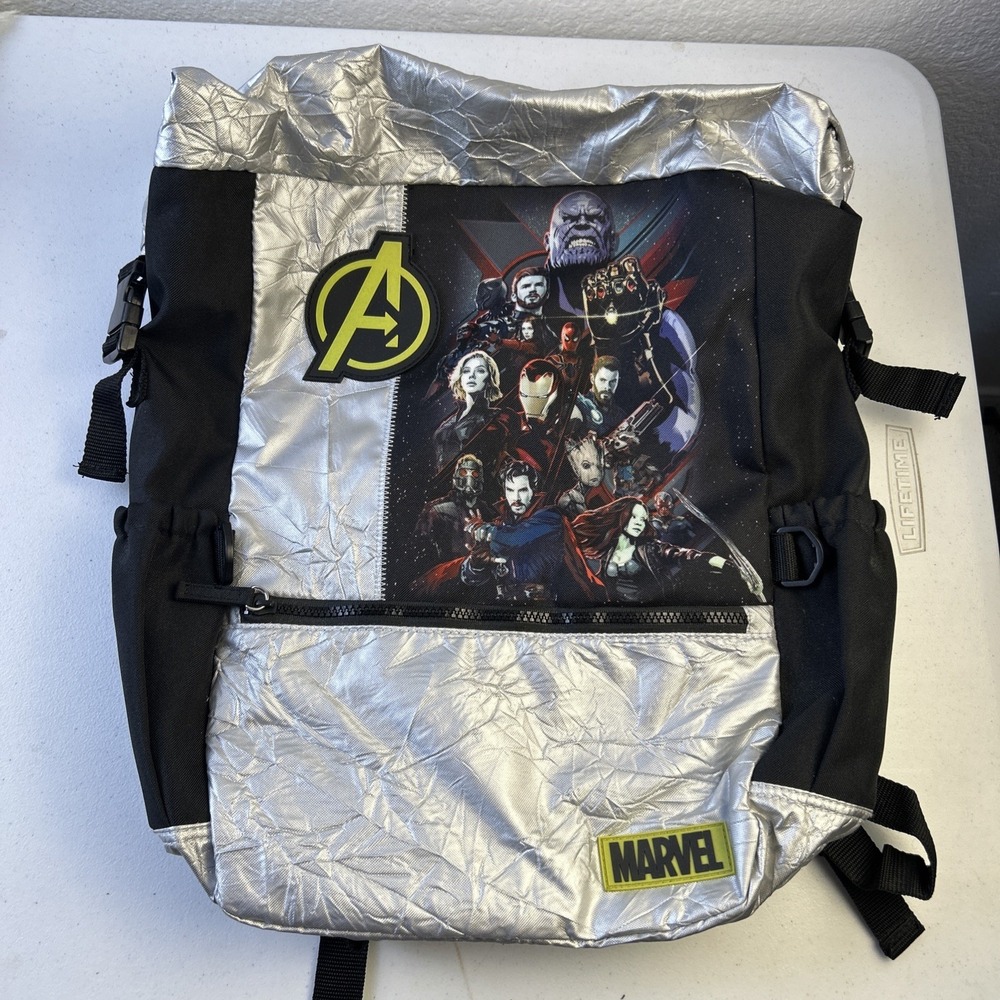 Avengers Infinity‎ War Silver Large 22" X 16" Backpack Disney Thor Hulk Iron Man